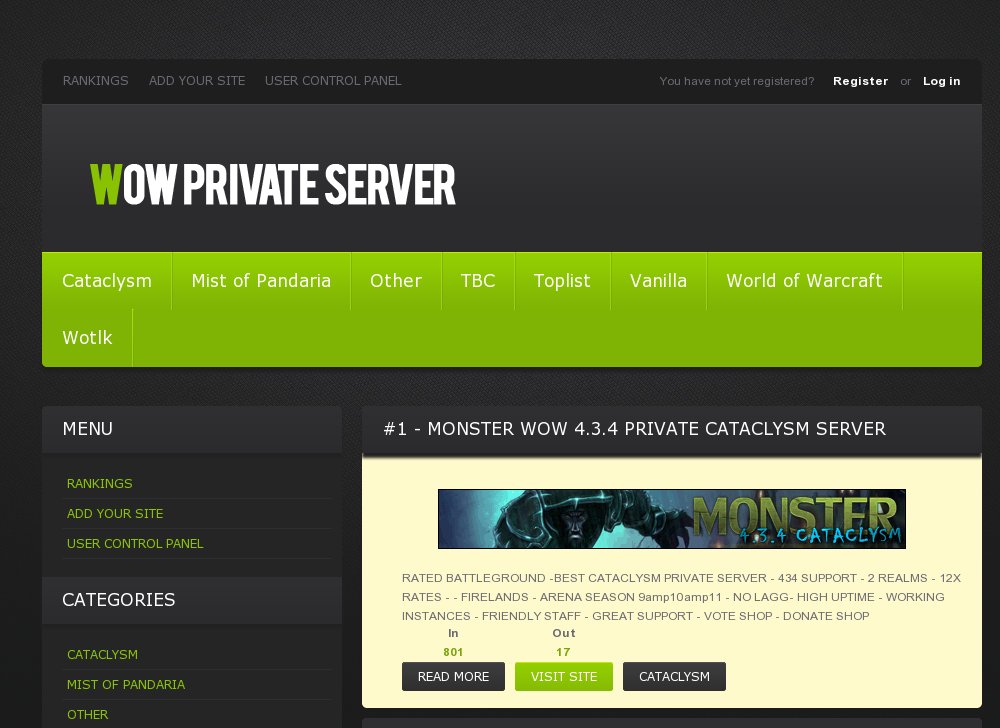 WoW Private Server 3.3.5,2.4.3,4.3.4,5.0.5,5.2.0,5.3.0 - World of...
